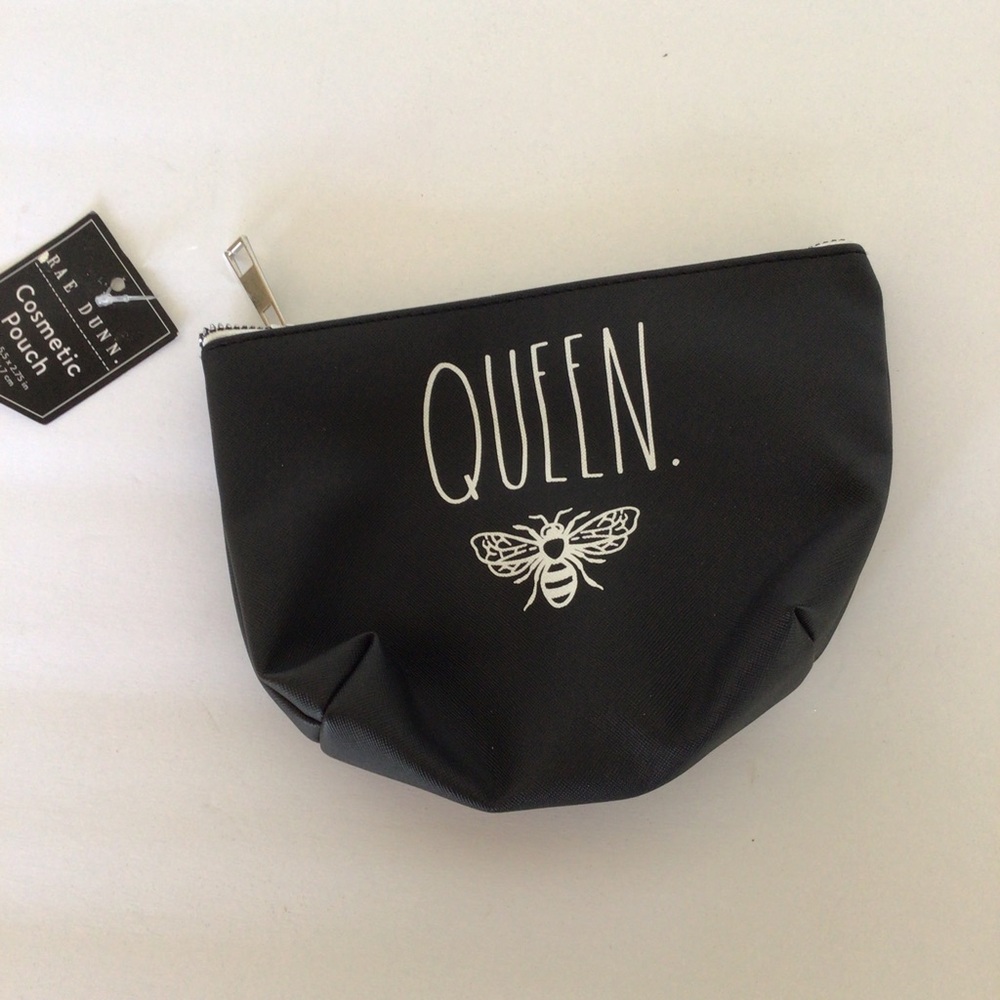 RAE DUNN QUEEN BEE MAKEUP COSMETICS BAG CLUTCH NWT